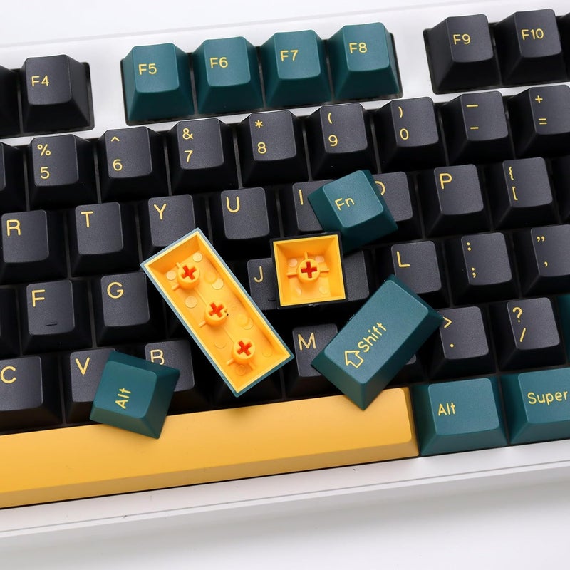 KBDiy MarrsGreen PBT Double Shot Keycap Set,176 Keys Dark Green Custom Key Cap Keycaps 60 Percent Cherry Profile Keycaps for 61/64/68/84/87/100/104/108 Mechanical Keyboard - Image 3